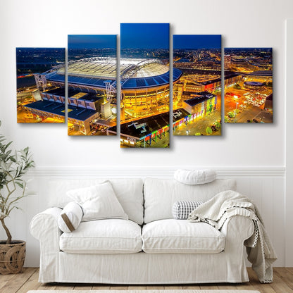 Johan Cruijff ArenA in Amsterdam, Stadium Canvas, Sport Art, Gift for him, 5 Panel, Large Canvas, Canvas Print Wall Art