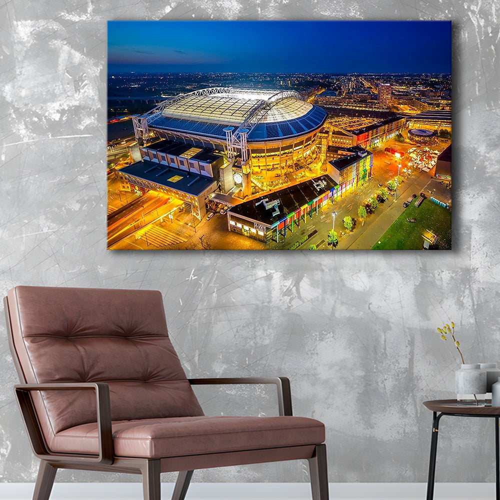 Johan Cruijff ArenA in Amsterdam, Stadium Canvas, Sport Art, Gift for him, Man Cave Decor, Art Print, Canvas Print Wall Art