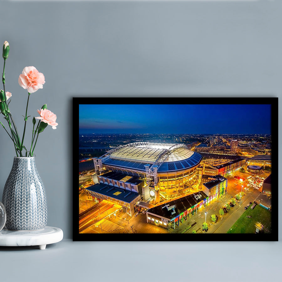 Johan Cruijff ArenA in Amsterdam, Stadium Canvas, Sport Art, Gift for him, Framed Art Print Wall Decor, Picture Framed