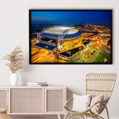 Johan Cruijff ArenA in Amsterdam, Stadium Canvas, Sport Art, Framed Canvas Print Wall Art, Floating Frame