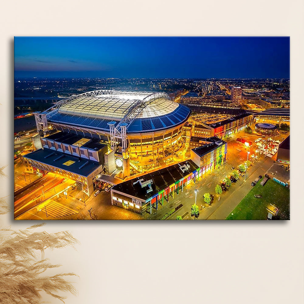 Johan Cruijff ArenA in Amsterdam, Stadium Canvas, Sport Art, Gift for him, Man Cave Decor, Art Print, Canvas Print Wall Art