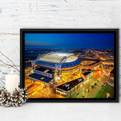 Johan Cruijff ArenA in Amsterdam, Stadium Canvas, Sport Art, Framed Canvas Print Wall Art, Floating Frame