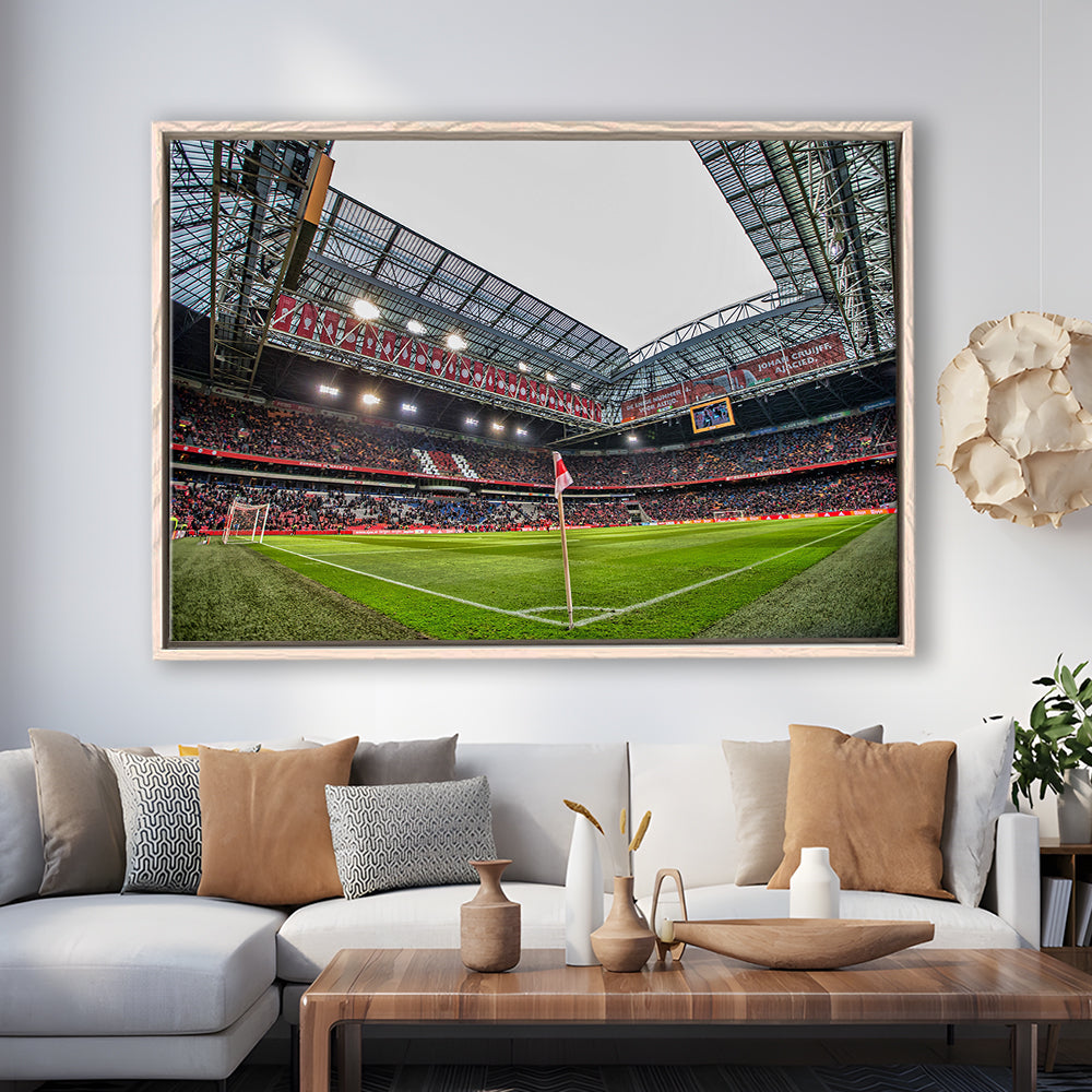 Johan Cruijff Arena, Stadium Canvas, Sport Art, Framed Canvas Print Wall Art, Floating Frame