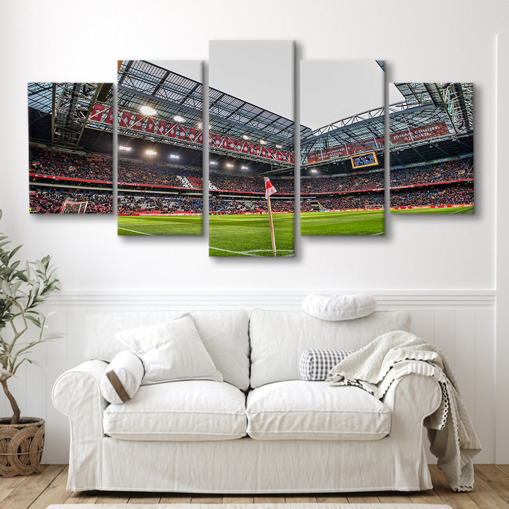 Johan Cruijff Arena, Stadium Canvas, Sport Art, Gift for him, 5 Panel, Large Canvas, Canvas Print Wall Art
