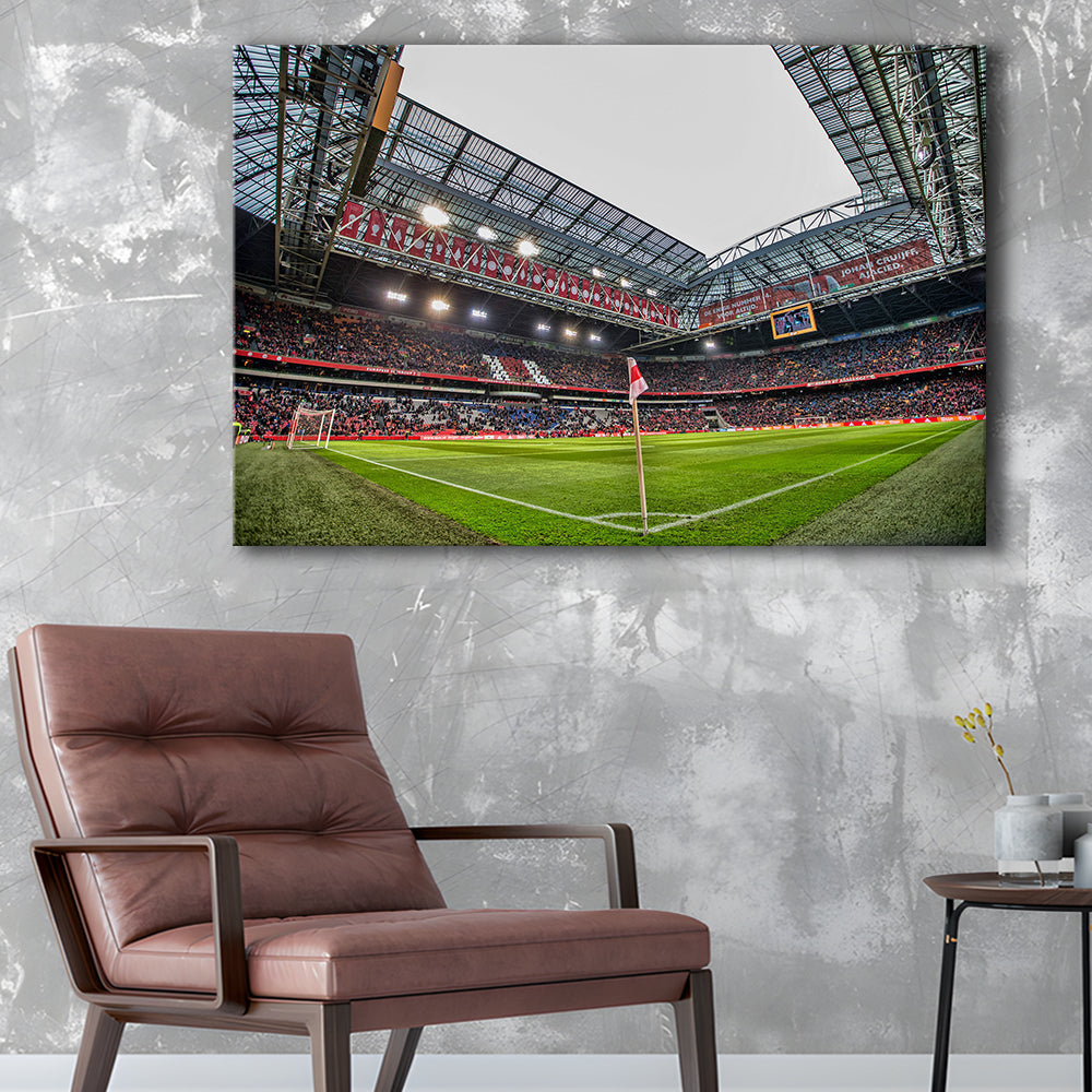 Johan Cruijff Arena, Stadium Canvas, Sport Art, Gift for him, Man Cave Decor, Art Print, Canvas Print Wall Art