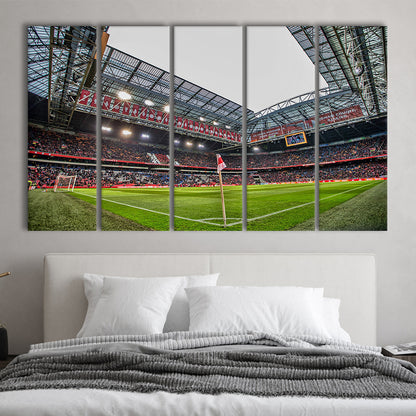 Johan Cruijff Arena, Stadium Canvas, Sport Art, 5 Panel B, Extra Large Canvas, Canvas Print Wall Art