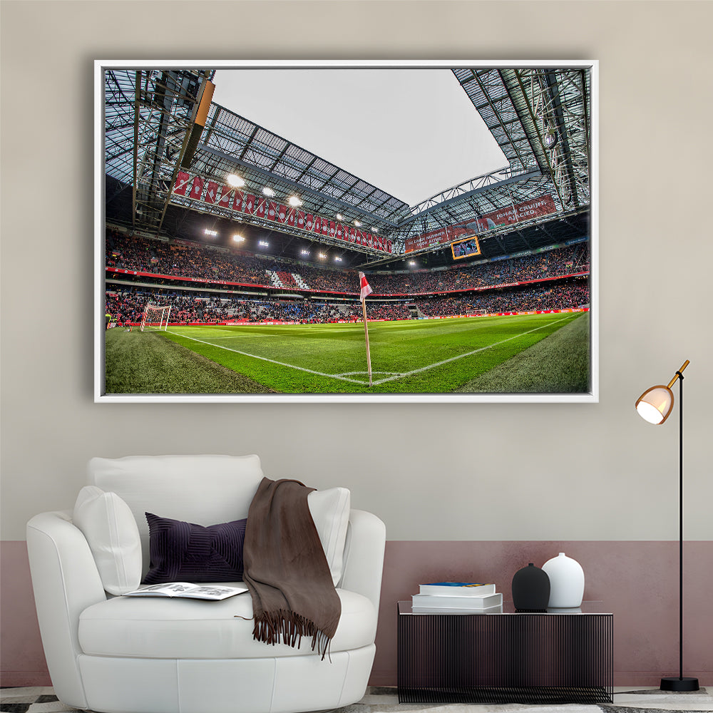 Johan Cruijff Arena, Stadium Canvas, Sport Art, Framed Canvas Print Wall Art, Floating Frame