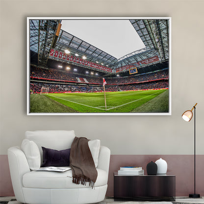 Johan Cruijff Arena, Stadium Canvas, Sport Art, Framed Canvas Print Wall Art, Floating Frame