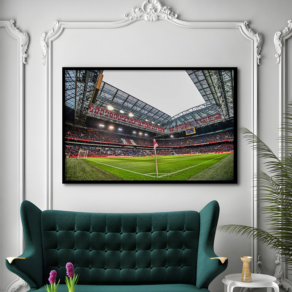 Johan Cruijff Arena, Stadium Canvas, Sport Art, Gift for him, Framed Art Print Wall Decor, Picture Framed