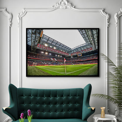 Johan Cruijff Arena, Stadium Canvas, Sport Art, Gift for him, Framed Art Print Wall Decor, Picture Framed
