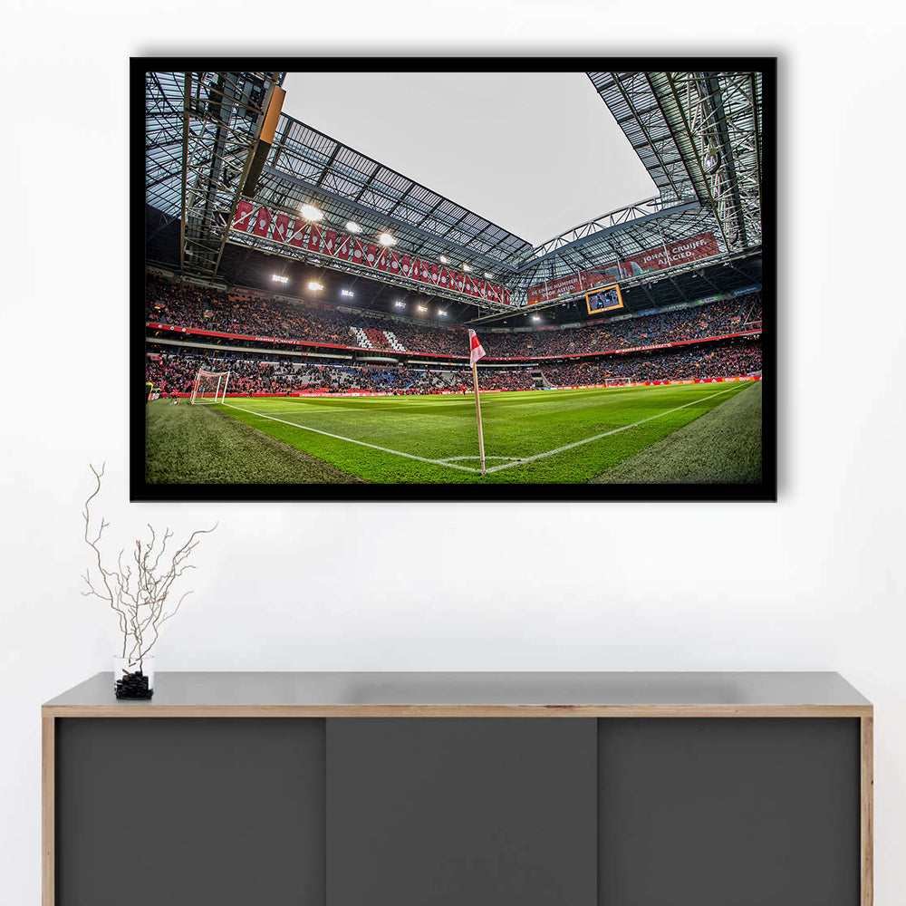 Johan Cruijff Arena, Stadium Canvas, Sport Art, Gift for him, Framed Art Print Wall Decor, Picture Framed