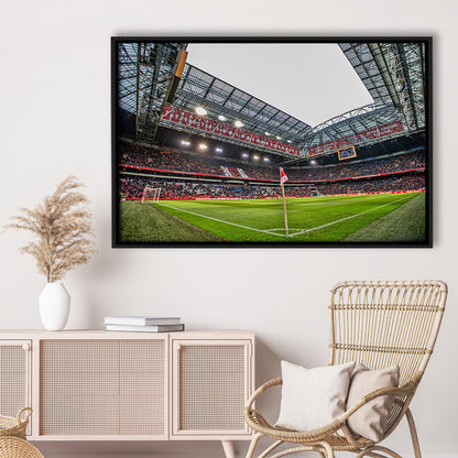 Johan Cruijff Arena, Stadium Canvas, Sport Art, Framed Canvas Print Wall Art, Floating Frame