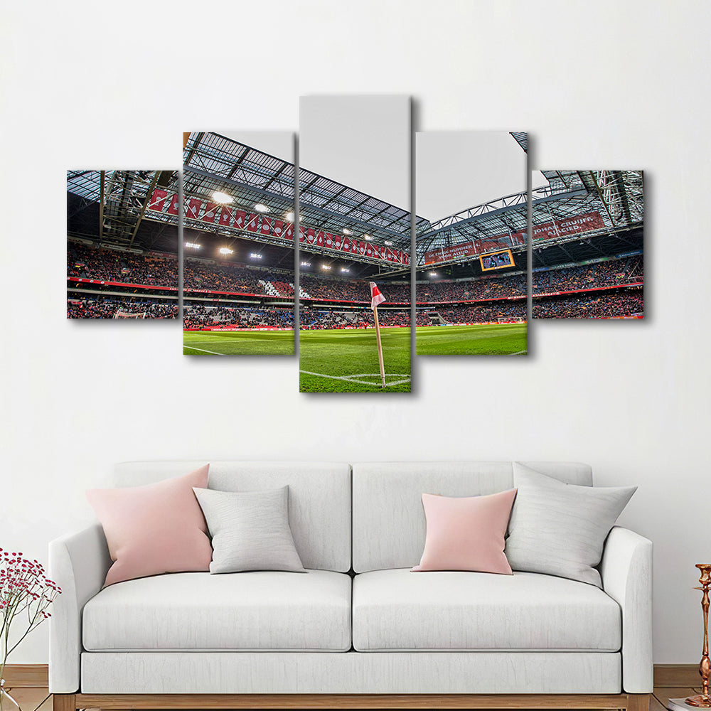 Johan Cruijff Arena, Stadium Canvas, Sport Art, Gift for him, 5 Panel, Large Canvas, Canvas Print Wall Art
