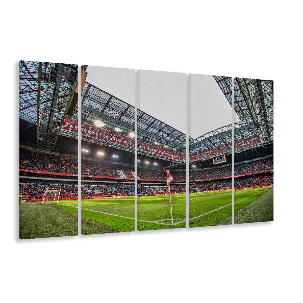 Johan Cruijff Arena, Stadium Canvas, Sport Art, 5 Panel B, Extra Large Canvas, Canvas Print Wall Art