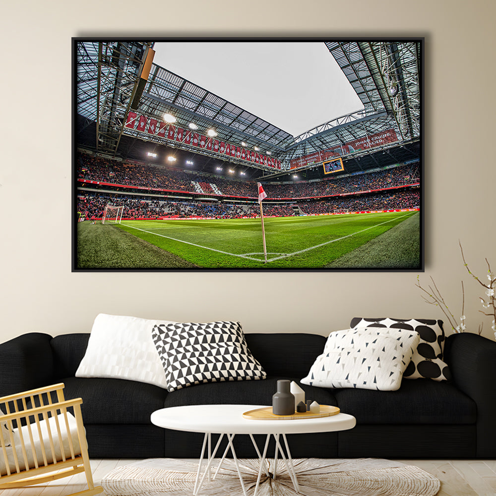 Johan Cruijff Arena, Stadium Canvas, Sport Art, Framed Canvas Print Wall Art, Floating Frame