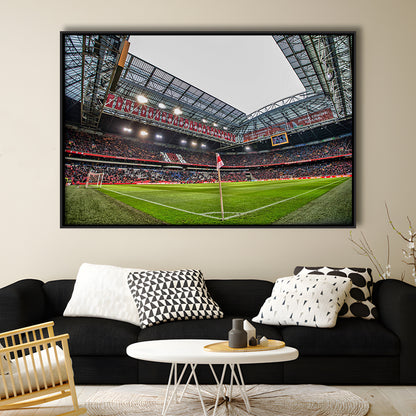 Johan Cruijff Arena, Stadium Canvas, Sport Art, Framed Canvas Print Wall Art, Floating Frame