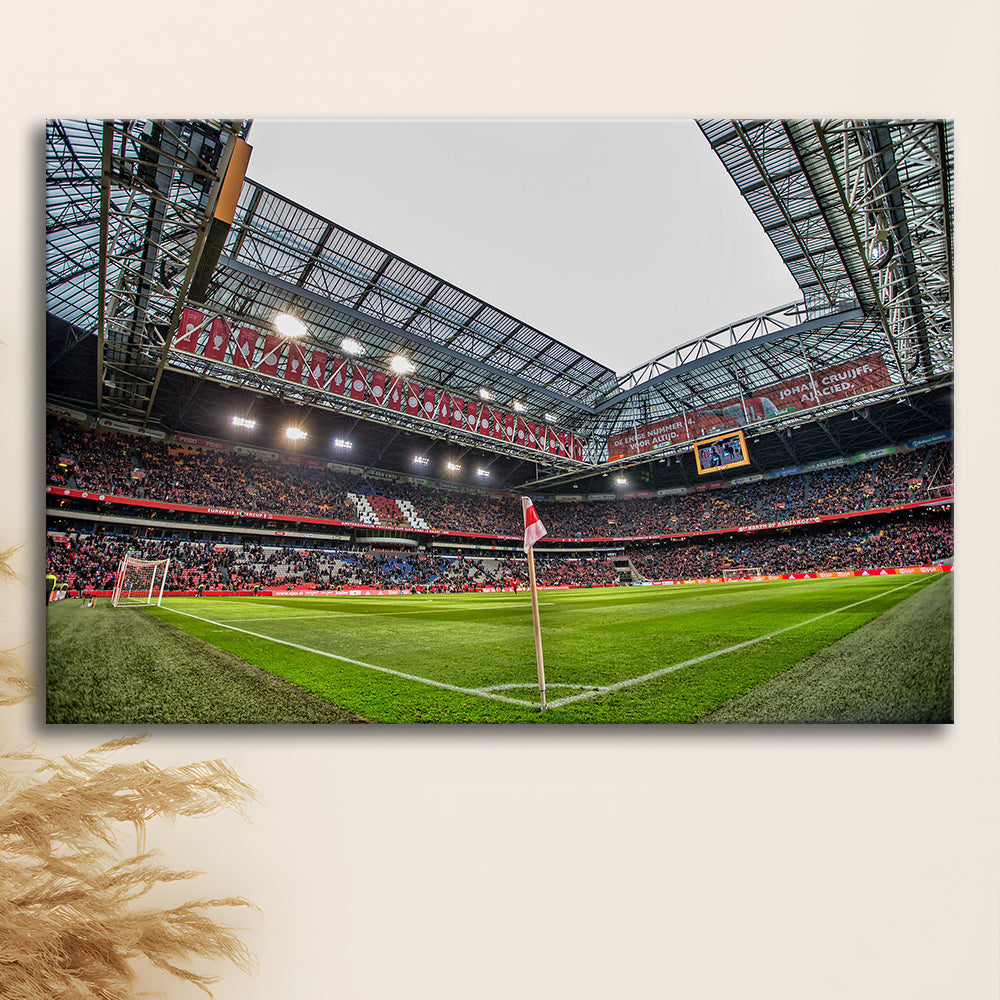 Johan Cruijff Arena, Stadium Canvas, Sport Art, Gift for him, Man Cave Decor, Art Print, Canvas Print Wall Art