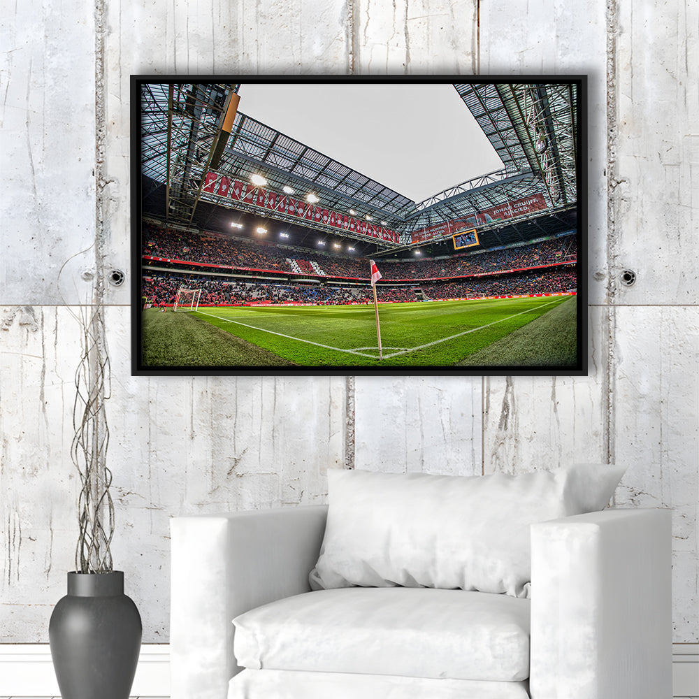 Johan Cruijff Arena, Stadium Canvas, Sport Art, Framed Canvas Print Wall Art, Floating Frame