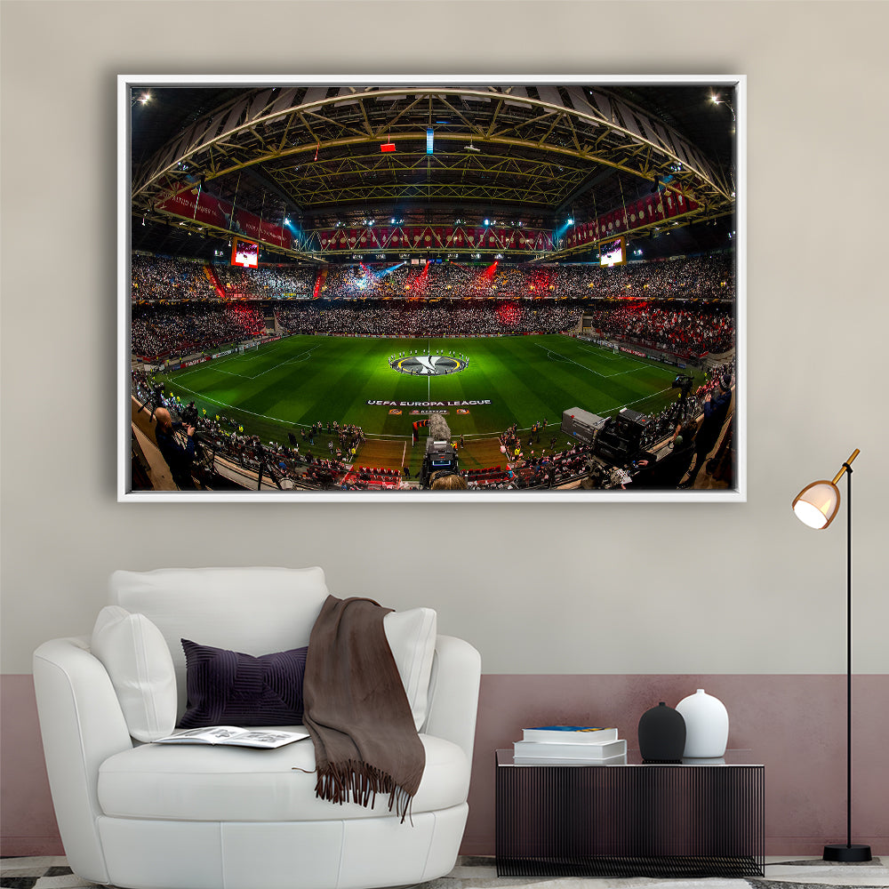Johan Cruyff Arena Netherlands, Stadium Canvas, Sport Art, Framed Canvas Print Wall Art, Floating Frame