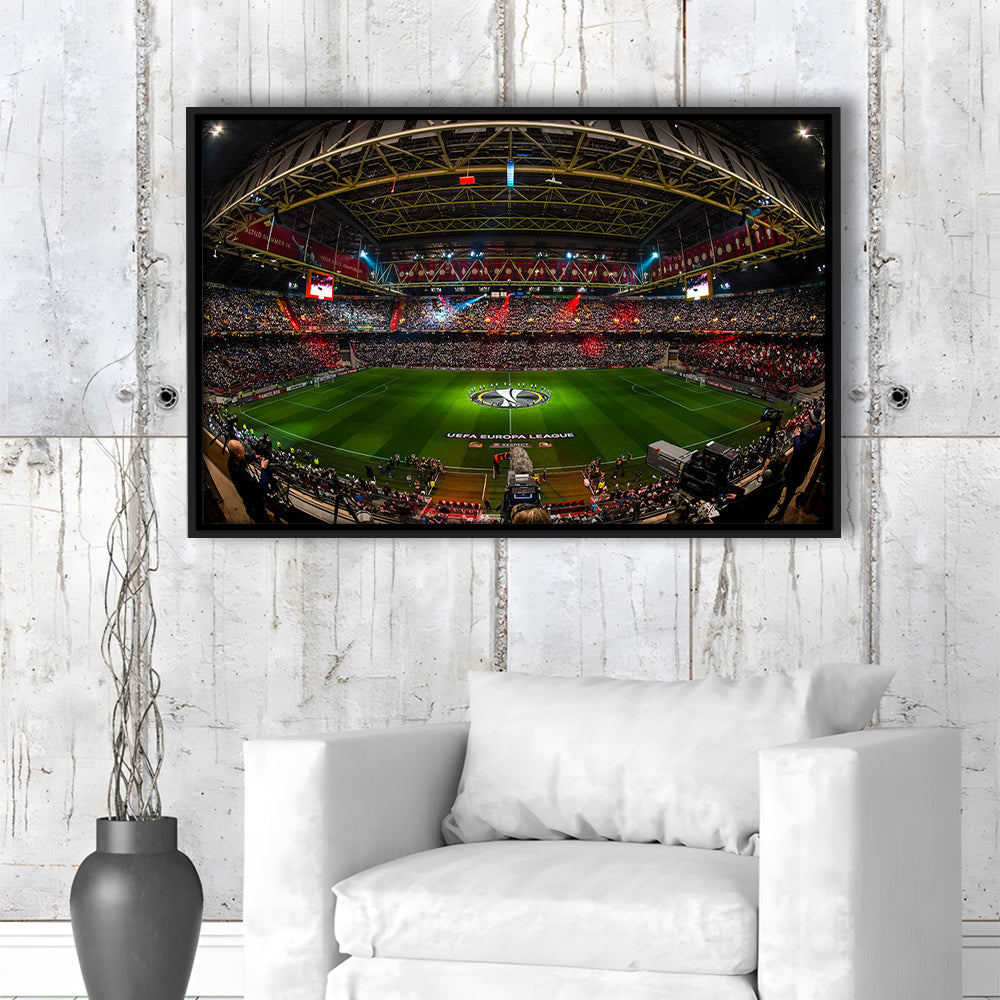 Johan Cruyff Arena Netherlands, Stadium Canvas, Sport Art, Framed Canvas Print Wall Art, Floating Frame