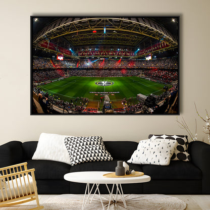 Johan Cruyff Arena Netherlands, Stadium Canvas, Sport Art, Framed Canvas Print Wall Art, Floating Frame