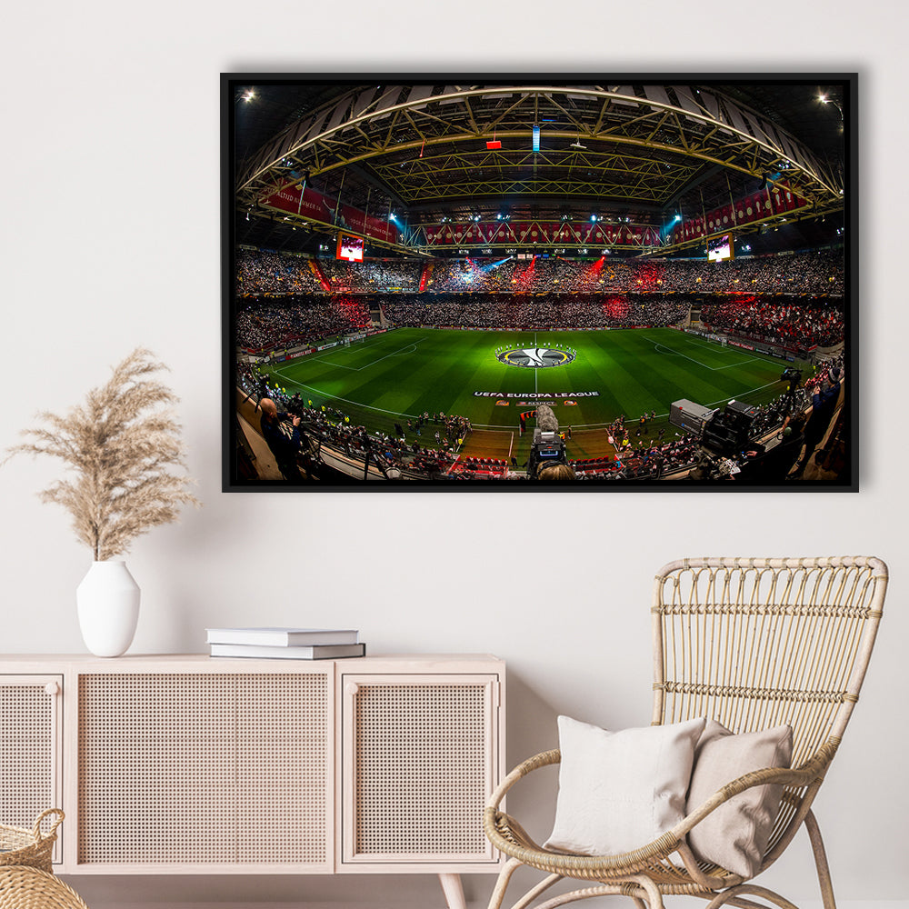 Johan Cruyff Arena Netherlands, Stadium Canvas, Sport Art, Framed Canvas Print Wall Art, Floating Frame