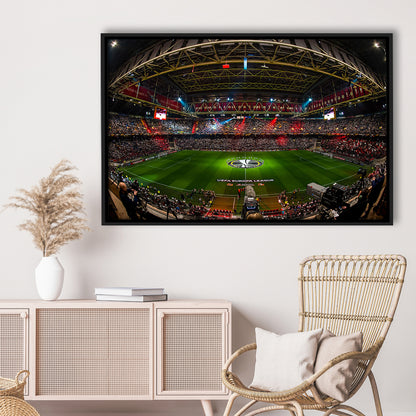 Johan Cruyff Arena Netherlands, Stadium Canvas, Sport Art, Framed Canvas Print Wall Art, Floating Frame