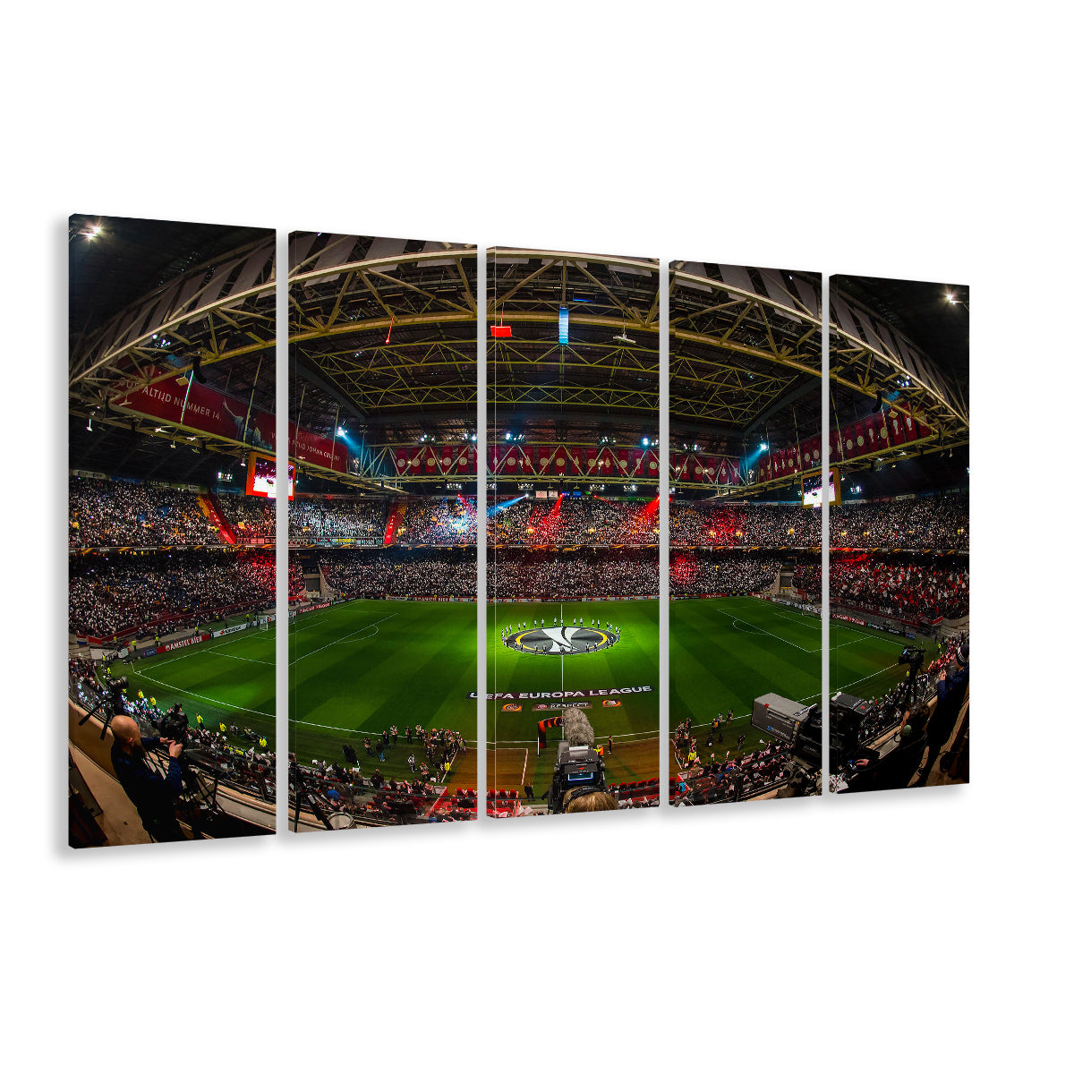 Johan Cruyff Arena Netherlands, Stadium Canvas, Sport Art, 5 Panel B, Extra Large Canvas, Canvas Print Wall Art