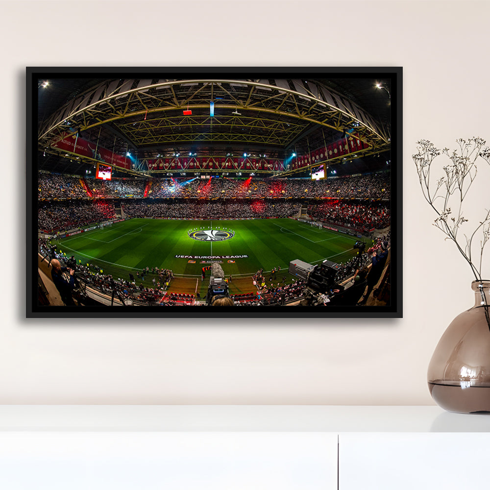 Johan Cruyff Arena Netherlands, Stadium Canvas, Sport Art, Framed Canvas Print Wall Art, Floating Frame