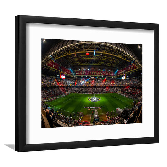 Johan Cruyff Arena Netherlands, Stadium Canvas, Sport Art, Gift for him, White Border Framed Art Print Wall Decor