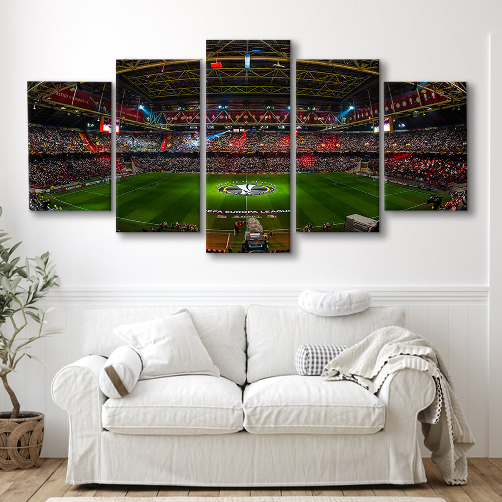Johan Cruyff Arena Netherlands, Stadium Canvas, Sport Art, Gift for him, 5 Panel, Large Canvas, Canvas Print Wall Art