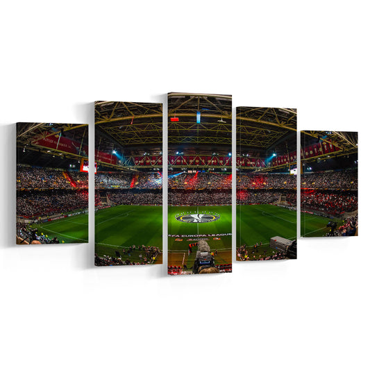Johan Cruyff Arena Netherlands, Stadium Canvas, Sport Art, Gift for him, 5 Panel, Large Canvas, Canvas Print Wall Art