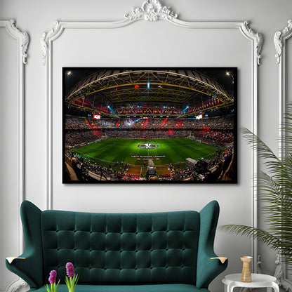 Johan Cruyff Arena Netherlands, Stadium Canvas, Sport Art, Gift for him, Framed Art Print Wall Decor, Picture Framed
