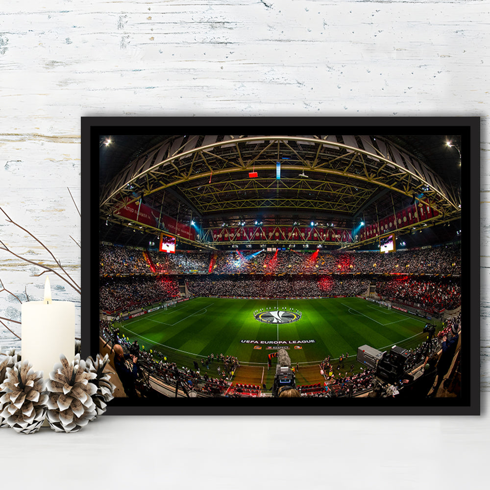 Johan Cruyff Arena Netherlands, Stadium Canvas, Sport Art, Framed Canvas Print Wall Art, Floating Frame