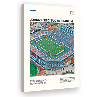 Johnny Red Floyd Stadium Print, Stadium Canvas Art, Fan Gifts, Sport Art, Canvas Print Wall Art