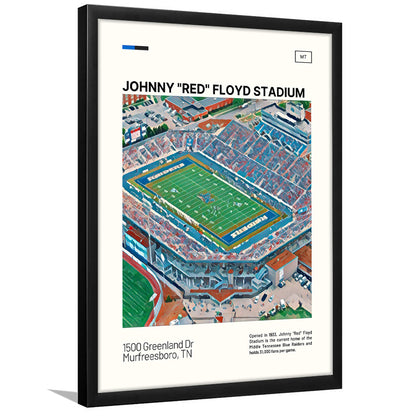 Johnny Red Floyd Stadium Print, Stadium Art, Gifts for him, Sport Art, Framed Art Print Wall Decor