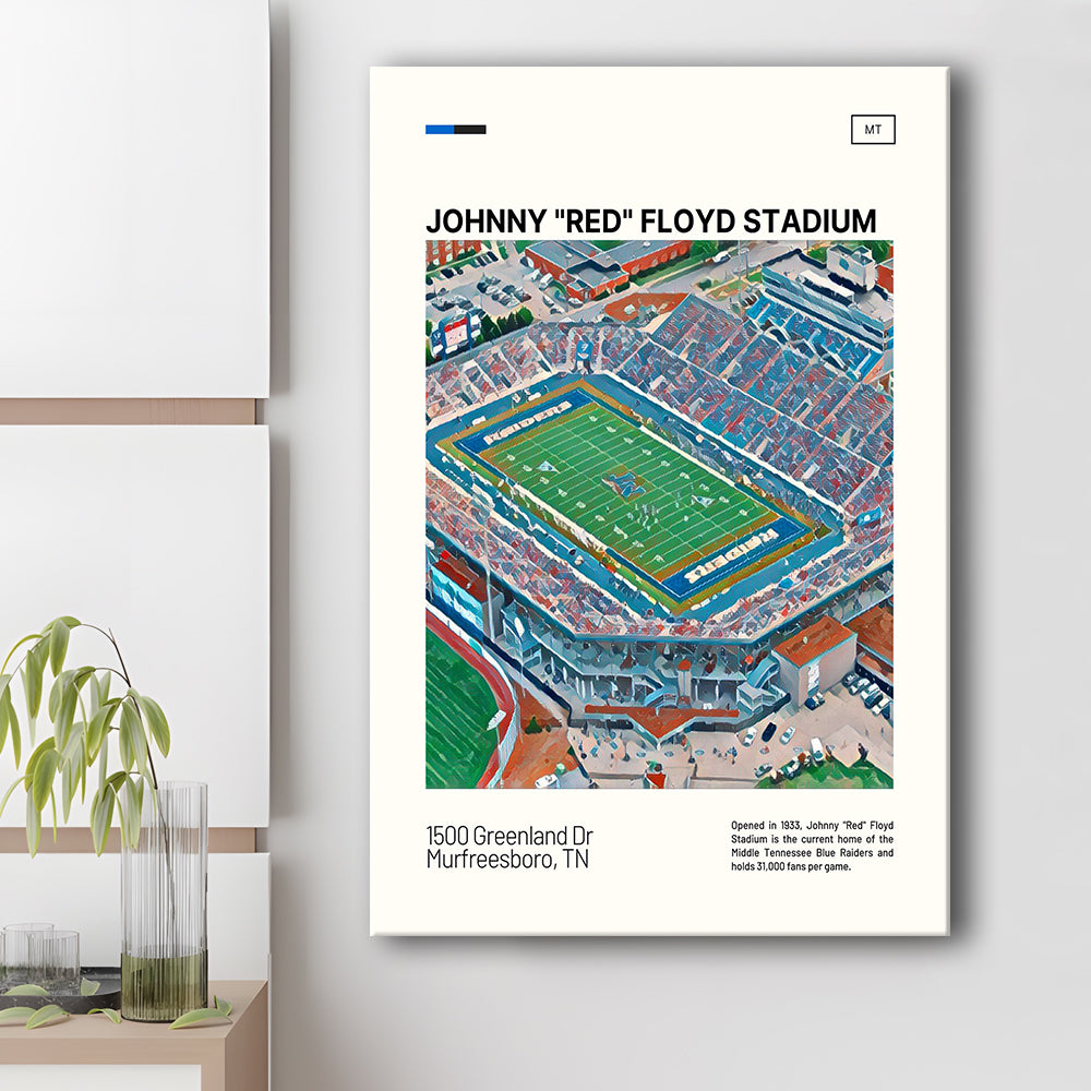 Johnny Red Floyd Stadium Print, Stadium Canvas Art, Fan Gifts, Sport Art, Canvas Print Wall Art