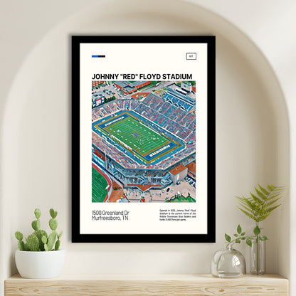 Johnny Red Floyd Stadium Print, Stadium Art, Gifts for him, Sport Art, Framed Art Print Wall Decor