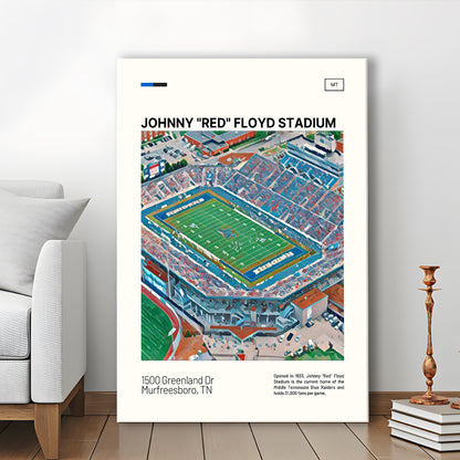 Johnny Red Floyd Stadium Print, Stadium Canvas Art, Fan Gifts, Sport Art, Canvas Print Wall Art