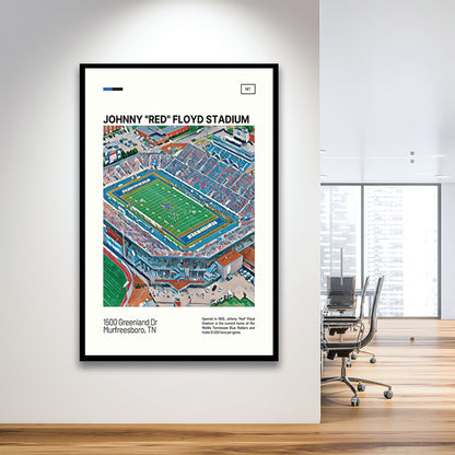 Johnny Red Floyd Stadium Print, Stadium Art, Gifts for him, Sport Art, Framed Art Print Wall Decor