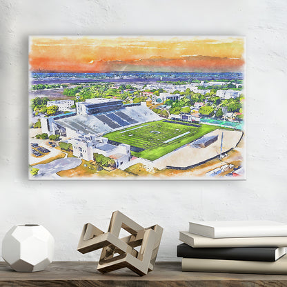 Johnson Hagood Painting Stadium Watercolor, Charleston South Carolina, Sport Art, Gifts for him, Canvas Print Wall Art