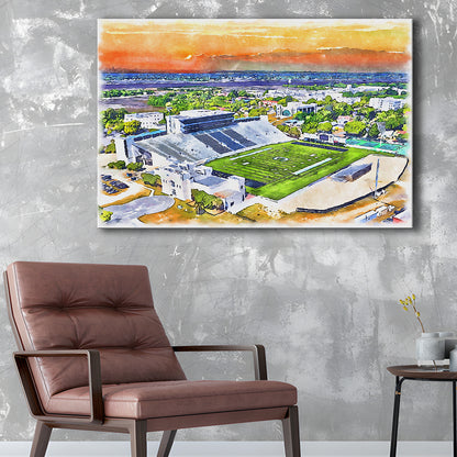 Johnson Hagood Painting Stadium Watercolor, Charleston South Carolina, Sport Art, Gifts for him, Canvas Print Wall Art