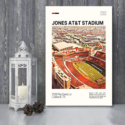 Jones AT&T Stadium Print, Texas Tech Red Raiders Stadium Canvas Art, Fan Gifts, Sport Art, Canvas Print Wall Art