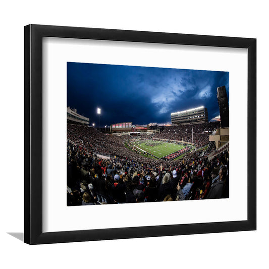 Jones At and t Stadium, Stadium Canvas, Sport Art, Gift for him, White Border Framed Art Print Wall Decor