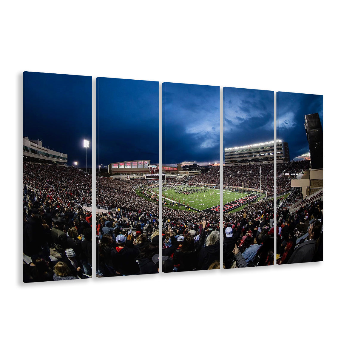 Jones At and t Stadium, Stadium Canvas, Sport Art, 5 Panel B, Extra Large Canvas, Canvas Print Wall Art