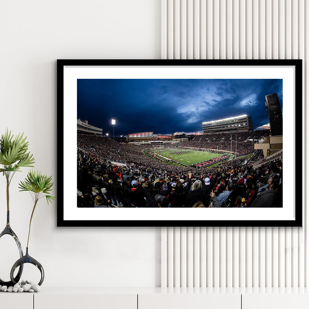 Jones At and t Stadium, Stadium Canvas, Sport Art, Gift for him, White Border Framed Art Print Wall Decor