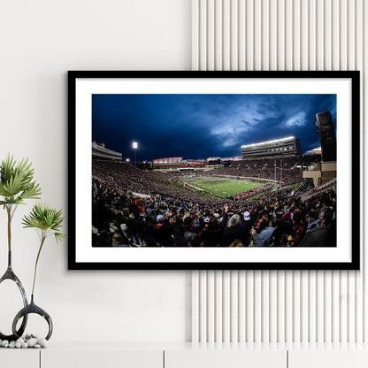 Jones At and t Stadium, Stadium Canvas, Sport Art, Gift for him, White Border Framed Art Print Wall Decor