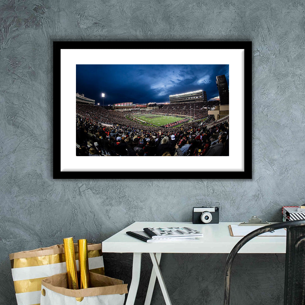 Jones At and t Stadium, Stadium Canvas, Sport Art, Gift for him, White Border Framed Art Print Wall Decor