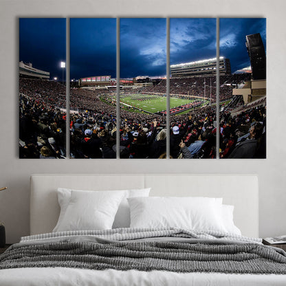 Jones At and t Stadium, Stadium Canvas, Sport Art, 5 Panel B, Extra Large Canvas, Canvas Print Wall Art