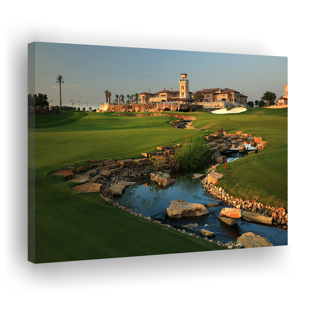 Jumeirah G Estates (Earth) Golf Courses At Dubai, United Arab Emirates, Golf Art Print,